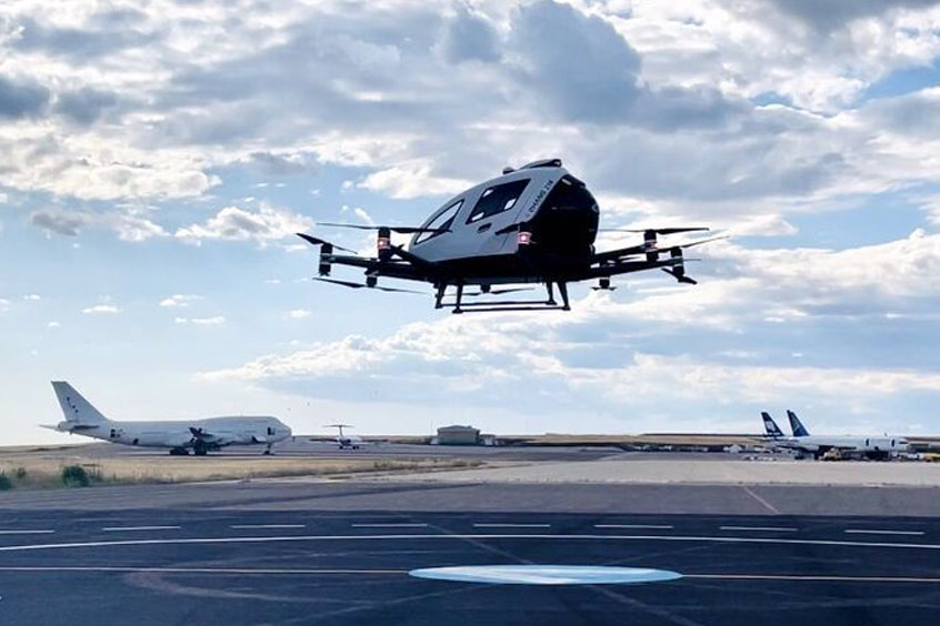 Supported by SAMVA, EGNOS services were tested and validated, through different exhaustive flight campaigns performed with EHang's EH216-S pilotless eVTOL.