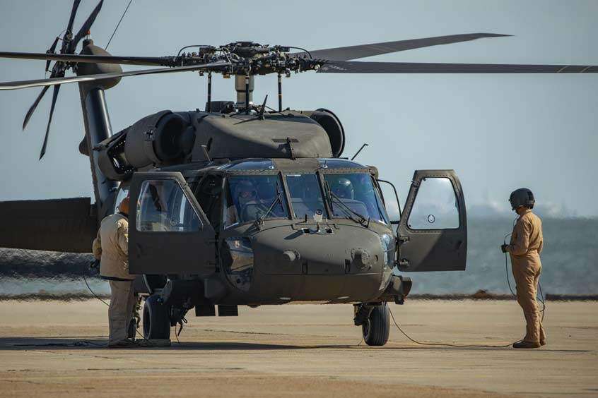 The Black Hawk UH-60.