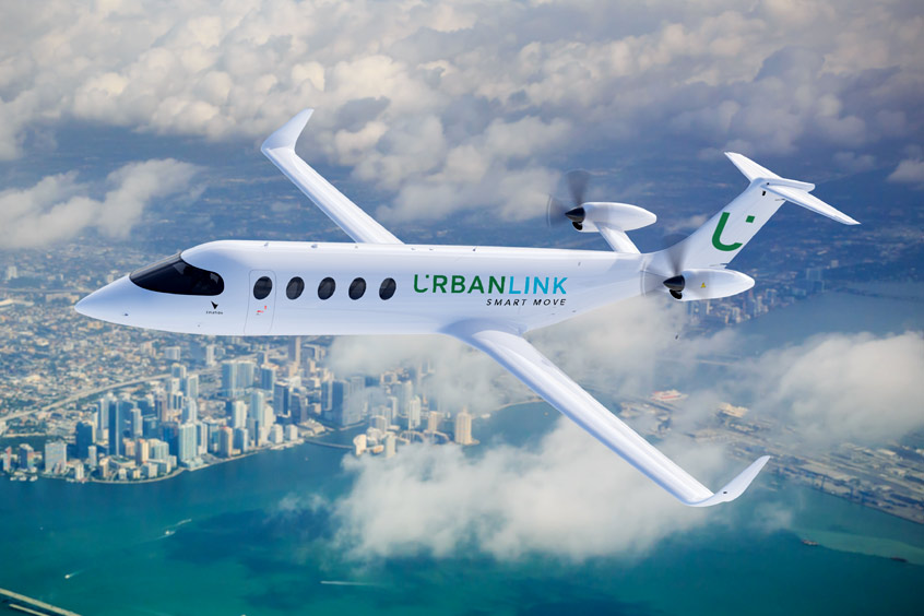 10, perhaps 20, Eviation Alice aircraft will form part of the UrbanLink fleet.