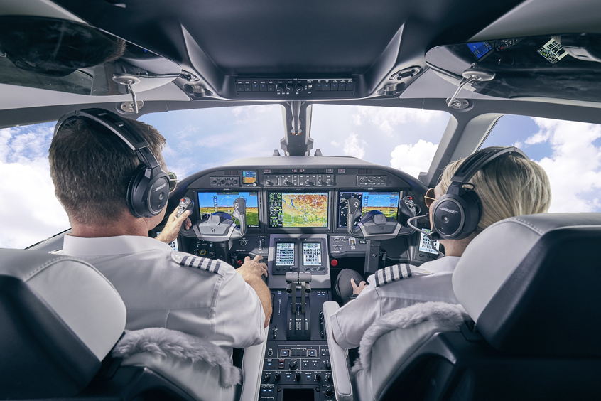 The Cessna Citation Ascend cockpit.