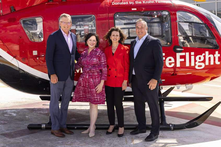 
Phillips 66 chairman and CEO Mark Lashier; Anne Neeson, executive vice president and CEO, Memorial Hermann Foundation; Phillips 66 executive vice president of emerging energy and sustainability Zhanna Golodryga; and Steve Trauber, chairman, Memorial Hermann Foundation Board.