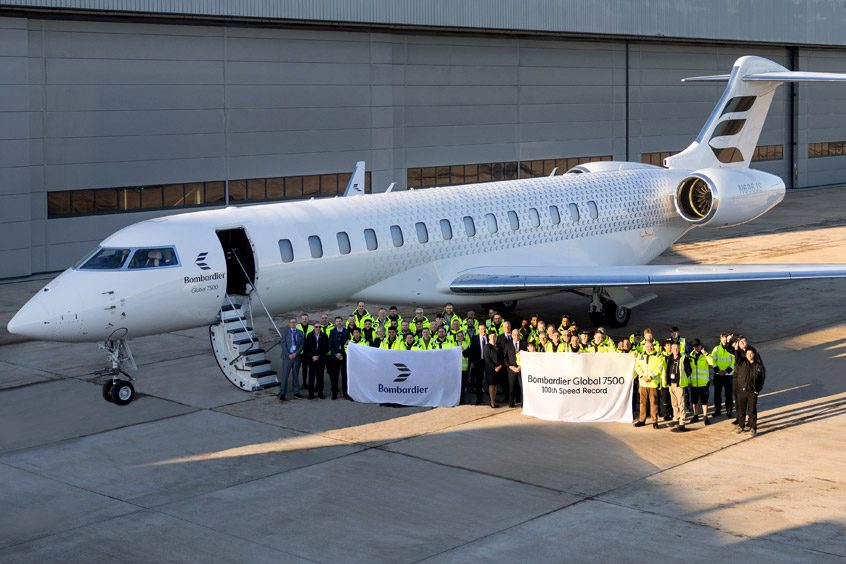 The aircraft previously set the record for the longest flight in business aviation, covering 8,225 nautical miles.